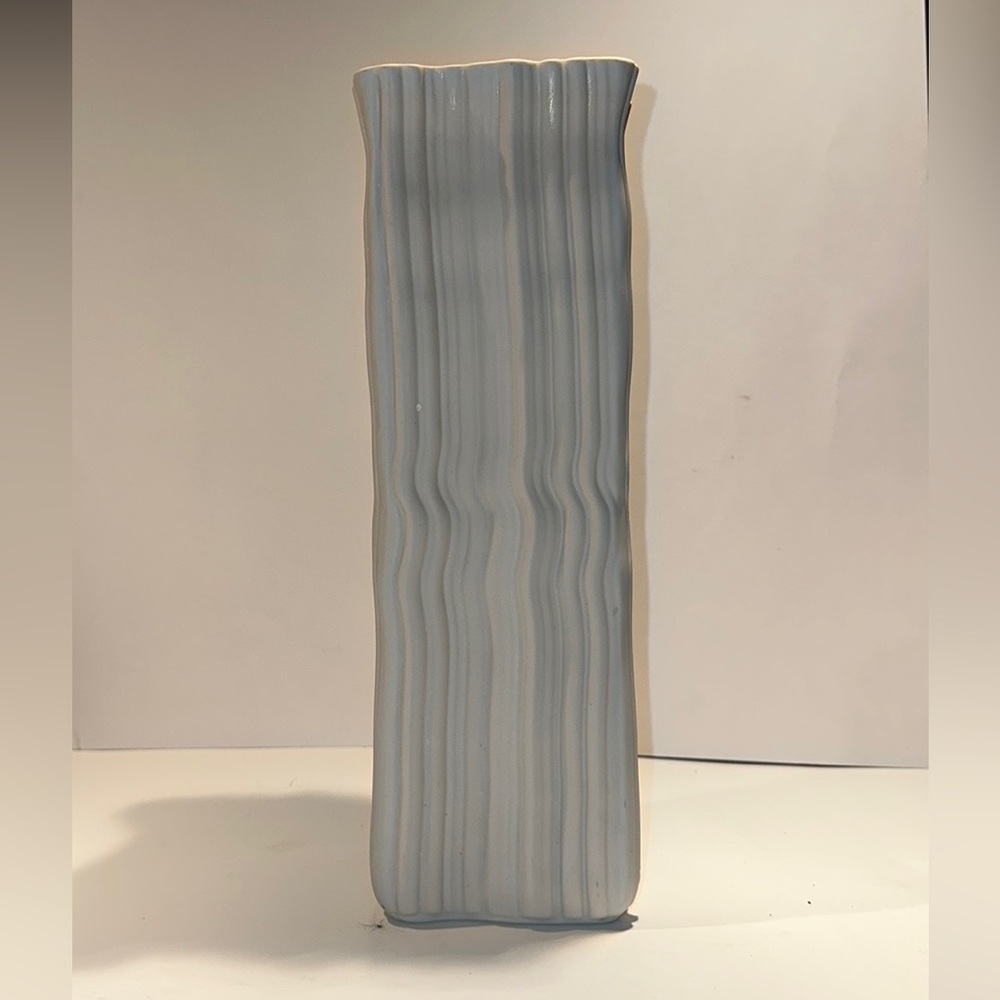 Vintage Naaman Artline White Bisque Porcelain Vase 12" Tall.  Made In Israel